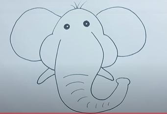 Very Easy Elephant Head Drawing