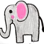 How to draw an elephant for kids