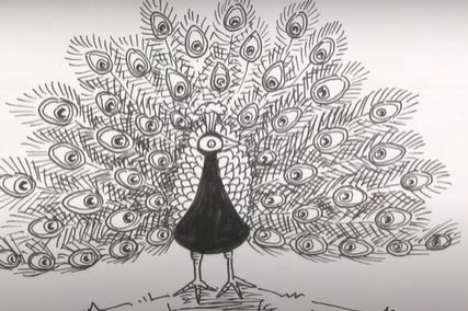 Real easy peacock to draw